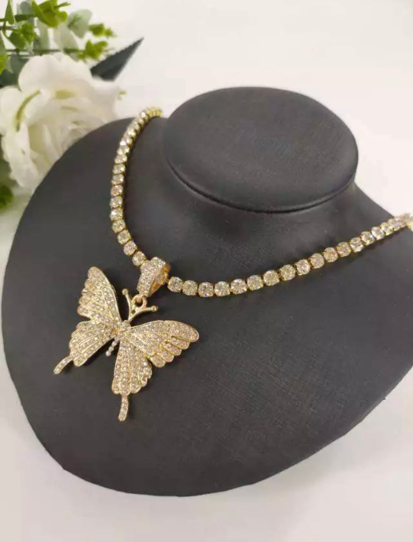 Butterfly Diamond Necklace