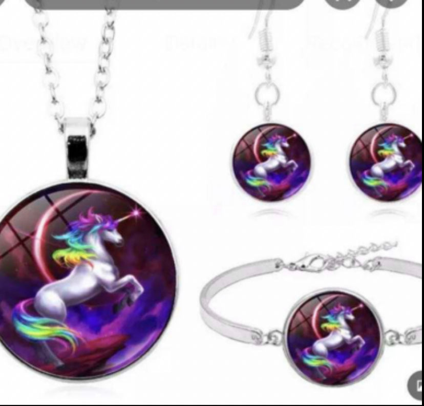 Unicorn Necklace Set