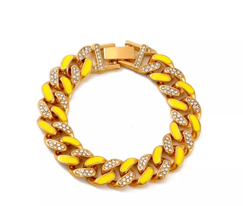 Two Color Cuban Link Anklet